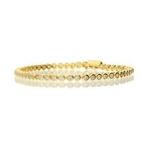 Bella Mia Sterling Silver Yellow Gold Plated Round Tennis Bracelet