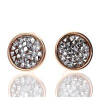 Bella Mia Zoella Rose Gold Crystal Clip on Earrings