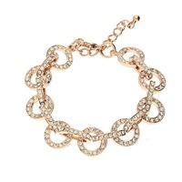 bella mia tanya rose gold and pav crystal chunky link bracelet