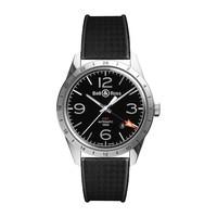 Bell & Ross Vintage GMT automatic men\'s black Leather strap watch