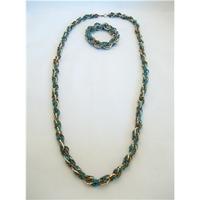 Beaded Rope Necklace and Bracele - Size: One size: plus - Metallics - Necklace