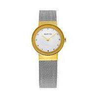 Bering Ladies Gold Mesh Bracelet Watch