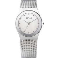 Bering Ladies Classic Silver Stone Dial Mesh Bracelet Watch 12927-000