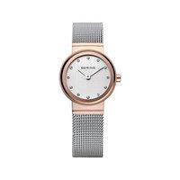 Bering Ladies Stainless Steel and Rose Gold Plate 26mm Watch
