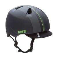 bern nino matt black racing stripe