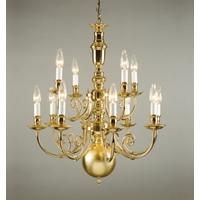 BF19700/12(8+4) Flemish 12 Light Brass Chandelier