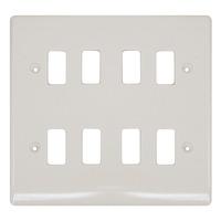 bg nexus grid 8 module grid plate white e25058