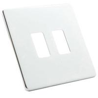 bg screwless grid 2 module grid plate brushed steel e32318