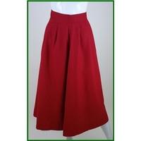 bhs size 18 deep red long skirt