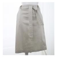 Bhs stone cotton knee length skirt size 10 BHS - Size: 10 - Cream / ivory - Knee length skirt
