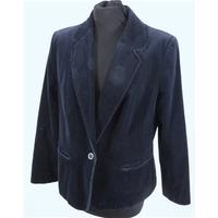 bhs size 16 39 bust navy blue casual stylish cotton cropped blazerjack ...