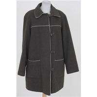 bhs size 18 light brown wool blend coat