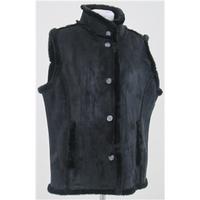 bhs size 18 black faux shearling gilet