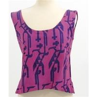 Bhalo BNWT Size Small Magenta Pink And Purple Linen Top