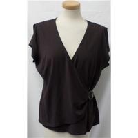 BHS - Size: 20 - Brown - Cap sleeved T-shirt