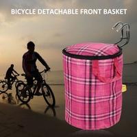 Bicycle Bike Detachable Cycle Canvas Front Basket Carrier Bag Steel Frame