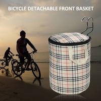 Bicycle Bike Detachable Cycle Canvas Front Basket Carrier Bag Steel Frame