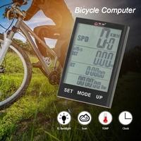 Bike Computer Bicycle Speedometer Odometer Temperature Backlight Water Resistant for Cycling Riding Multi Function