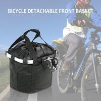 Bicycle Bike Detachable Cycle Front Canvas Basket Carrier Bag Pet Carrier Aluminum Alloy Frame