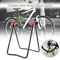 Bicycle Bike Cycle Foldable Wheel Hub Repair Stand Floor Standing Parking Holder Display Stand Outdoor Cycling Riding