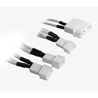 bitfenix alchemy molex to 3x 3 pin 7v adapter 20cm sleeved whitewhite