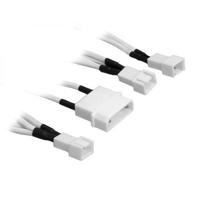 bitfenix alchemy molex to 3x 3 pin adapter 20cm sleeved whitewhite