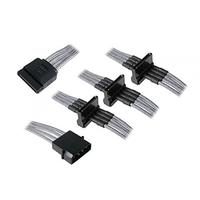 bitfenix alchemy molex to 4x sata adapter 20 cm sleeved silverblack