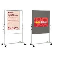 bi office white portable duo board amp flipchart easel