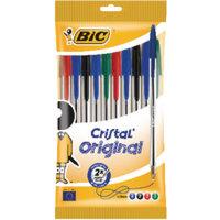 Bic Cristal Ball Point Pens Assorted Pk10