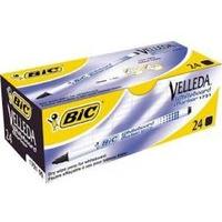 Bic Vellea Whiteboard Marker 1721 Black 24 Pack