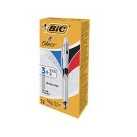 bic 4 colours combination ballpoint pen and mechanical pencil 12 pack