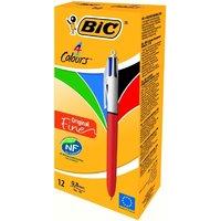Bic 4 Colours Fine Ballpoint Pen - 12 Pack