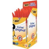 bic cristal ball pen medium 10mm red pk50