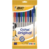 bic cristal ball point pens assorted pk10