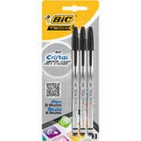 Bic Cristal Stylus Pen Black 3 Pack