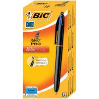 Bic Pro 4 Colours Pro Ballpoint Pen - 12 Pack