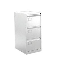 bisley 3 drawer executive filing cabinet chalk white