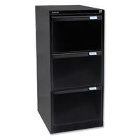 Bisley Black Three-Drawer Filing Cabinet