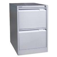 Bisley 2 Drawer Locking Foolscap Filing Cabinet - Grey