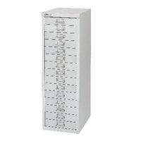 Bisley Non-Locking Multi-Drawer Cabinet 15 Drawer Silver
