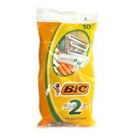 bic 2 disposable classic razors sensitive 10