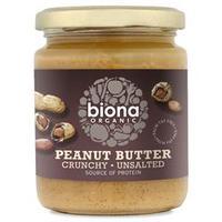 biona peanut butter crunchy no salt 250g