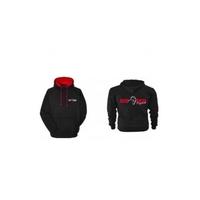 big red apparel signature series hoodie with strings black red xl