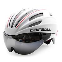 Bike HelmetUnisex Full-Face Bike helmet 28 Vents Cycling Road Cycling One Size PC / EPS White Visor Adjustable