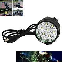 Bike Light , Headlamps / Front Bike Light - 3 Mode 6000-7000 Lumens Rechargeable / Anglehead 18650 x 6 BatteryCamping/Hiking/Caving /