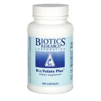 Biotics Research B12/Folate Plus, 100Caps