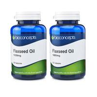 Bioconcepts Flaxseed Oil 1000mg - Twin Pack
