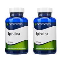 Bioconcepts Spirulina 500mg Tablets - Twin Pack