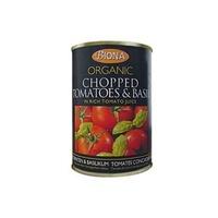 Biona Org Chopped Tomatoes & Basil 400g (1 x 400g)