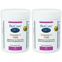 BioCare Vitamin C 1000 - Magnesium Ascorbate And Bilberry - 90 x 1000mg Tablets
